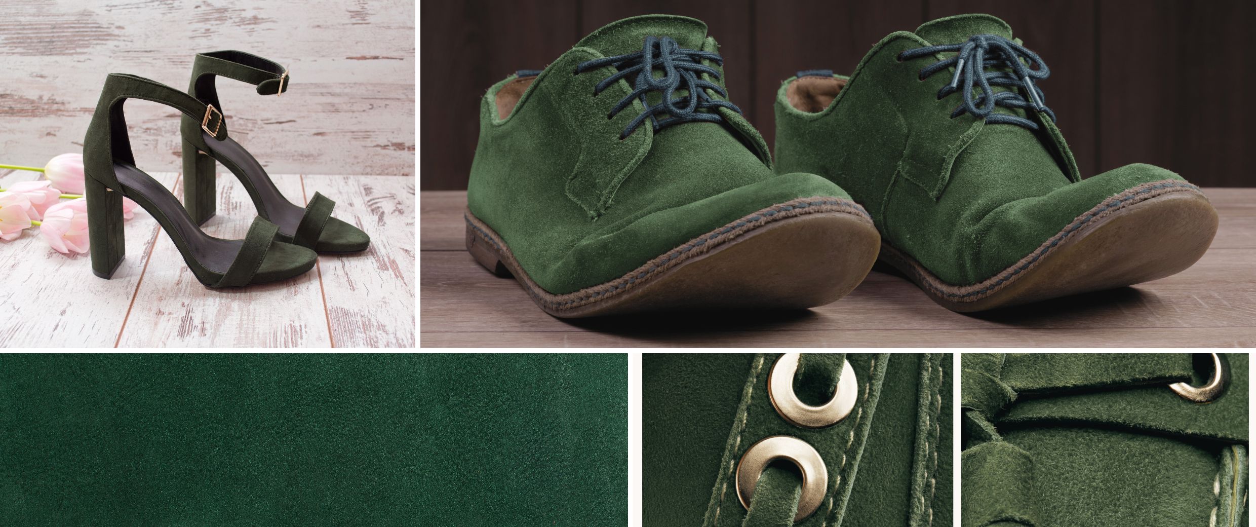 Sprej na zelený semiš 134 Olive Green Suede Renovator TRG the one